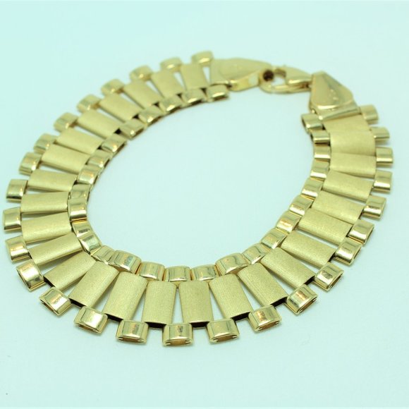 10k Gold Rolex Style Bracelet with Lobster Clasp